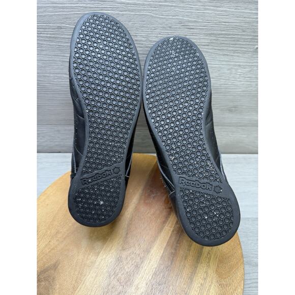 Reebok Classic Hi Top Shoes Aerobic Sneakers Freestyle Black Womens 9 - Picture 8 of 9